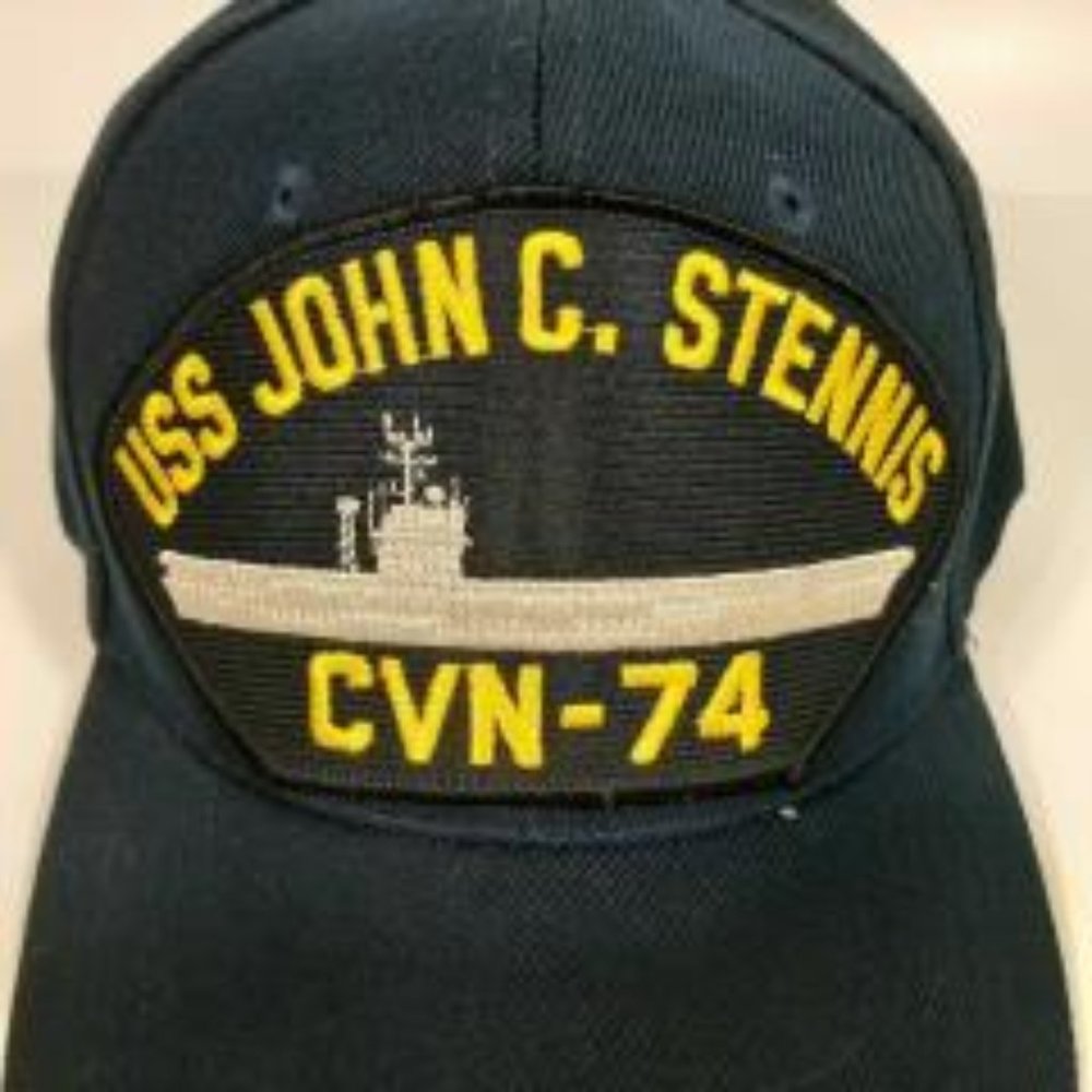 US Navy USS John C. Stennis CVN-74 Mens Hat Cap Navy Blue